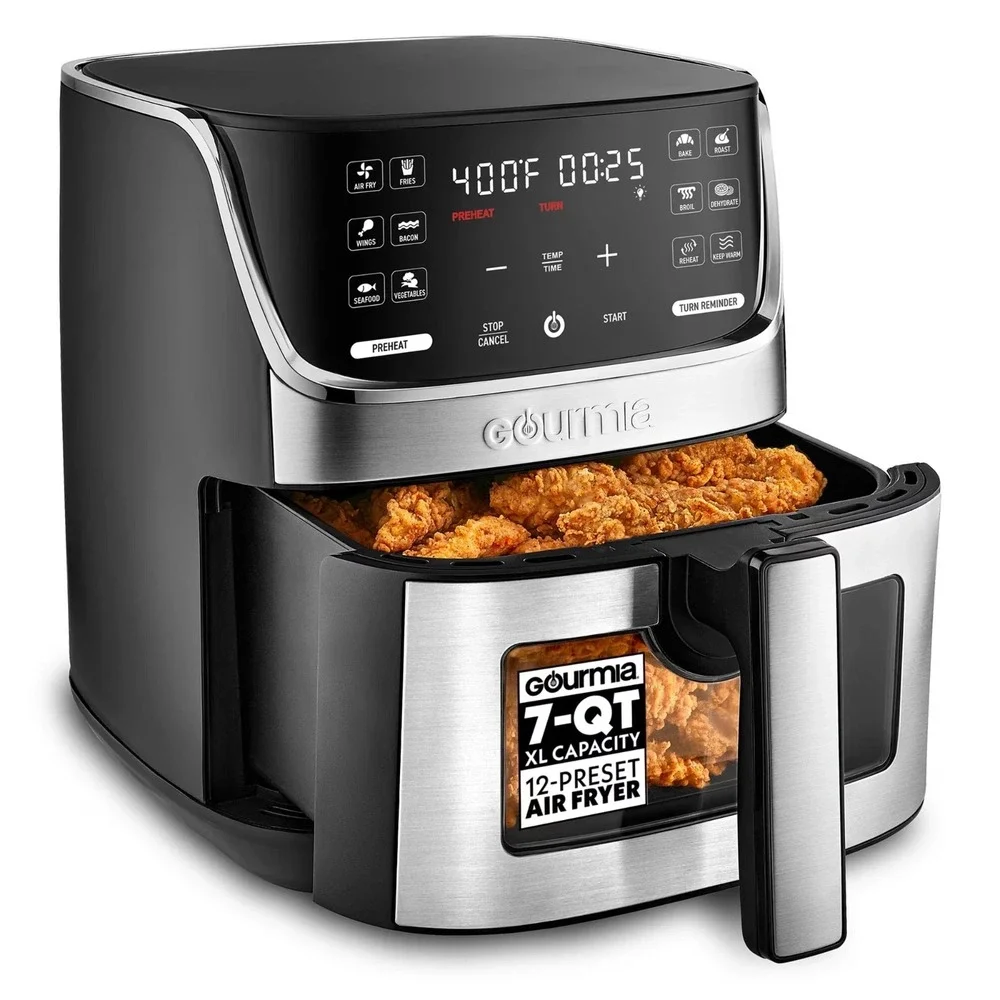 Gourmia 7 QT Digital Air Fryer w/ Easy View Window 12-One Touch GASF764 NEW!